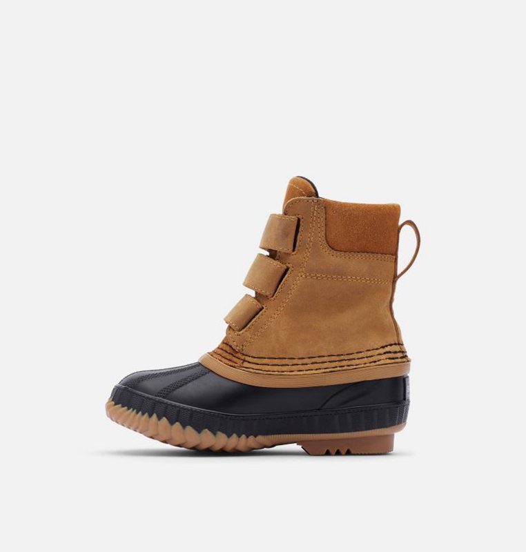 Sorel Barn Gummistövlar Brun/Svarta - Childrens Cheyanne™ Ii Strap Duck - VKF-526478